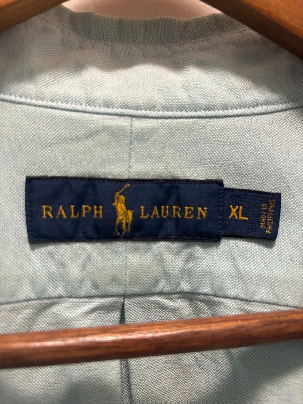 Ralph Lauren Men’s XL Classic Fit Oxford Short Sleeve Button Light Blue/Mint